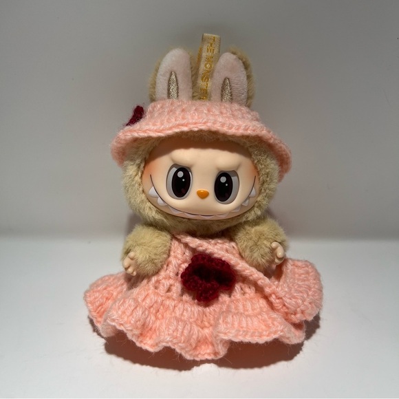 [BUNDLE OF 2] Labubu Handmade Custom Have a Seat Clothes Dress Hat Purse Set - Picture 7 of 12